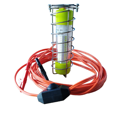 12V zanurzalne zielone lampki wędkarskie prowadzące migotanie - stabilne z 7m przewodu